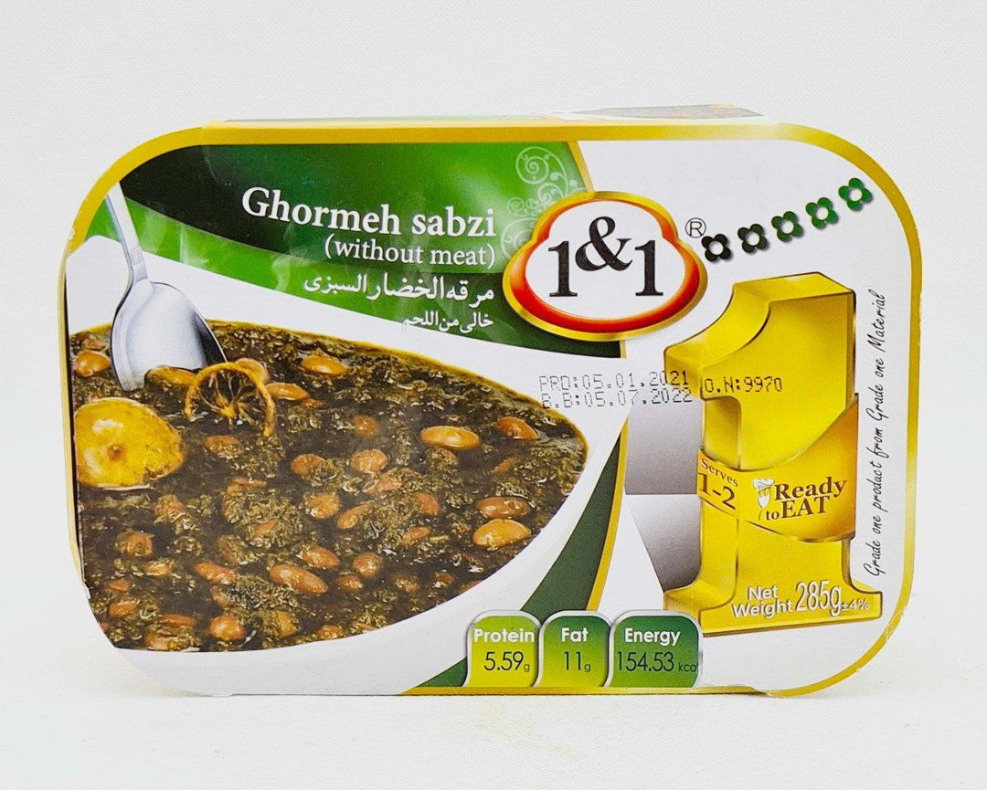 1&1 Khoreshte Ghormeh Sabzi Bedune Gusht- Kräuter Eintopf 285g - Persienmarkt