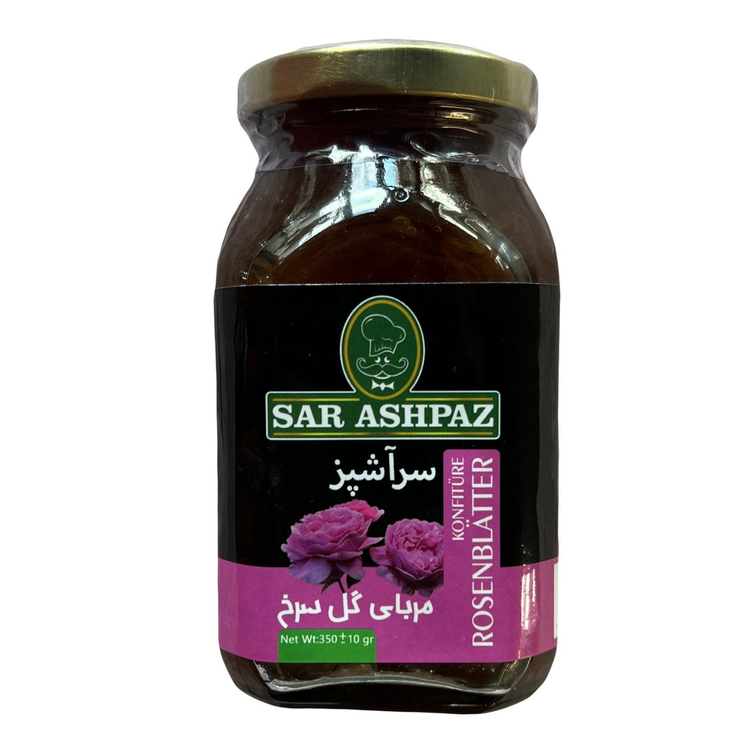 SARASHPAZ Morabaye Gole Sorkh - Rosenmarmelade 350g - Persienmarkt