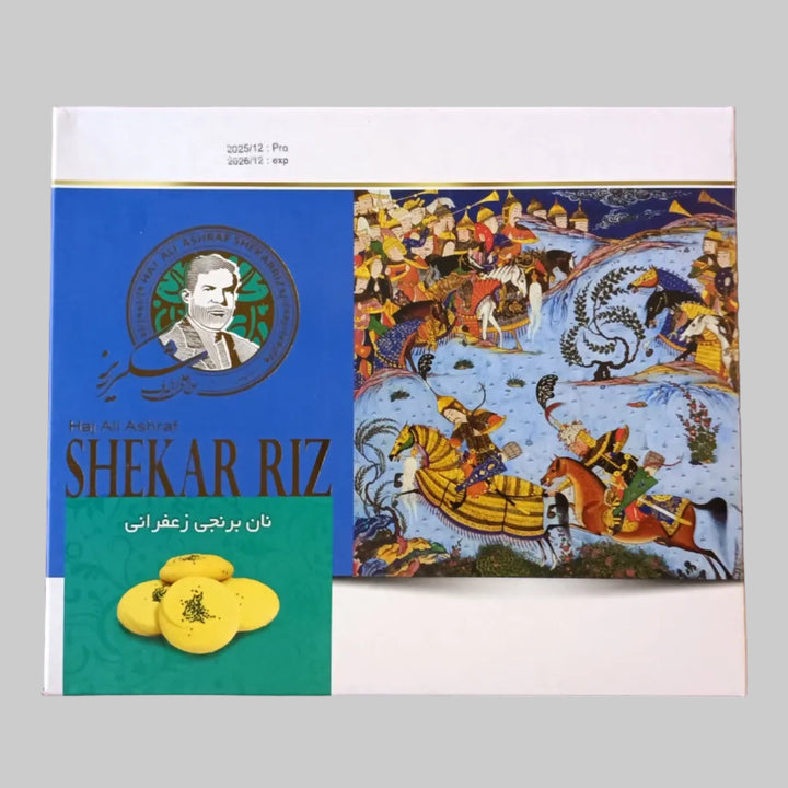 SHEKARRIZ Nane Berenji Zaferani - Reismehl Keks mit Safran